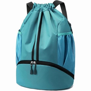 Drawstring Sports Backpack with Shoe and Wet Pockets, Water-Resistant Gym & Swim Bag for Men and Women - 1 of 4