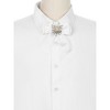 INSPIRE CHIC Women's Ribbon Rhinestone Pre-tied Bow Neck Tie Brooch Pins for Shirts - 4 of 4
