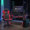 BlackArc 2pc Alpha Gaming Desk and Chair Red: High Back, Laminate Surface, Headphone Hook, Cupholder, Open Storage Shelf - 3 of 4