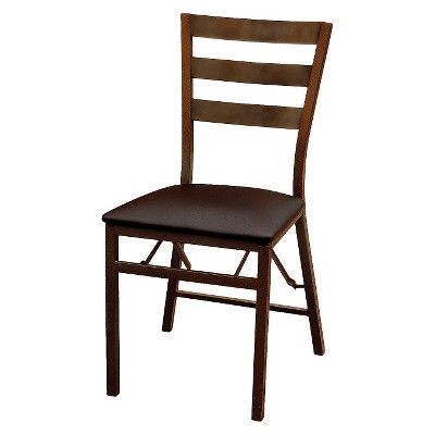 Peakform Wood Ladder Back Padded Folding Chair Brown Target