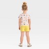 Toddler Girls' 2pc Bluey Daisy Short Sleeve T-Shirt and Shorts Set - Yellow - 2 of 4