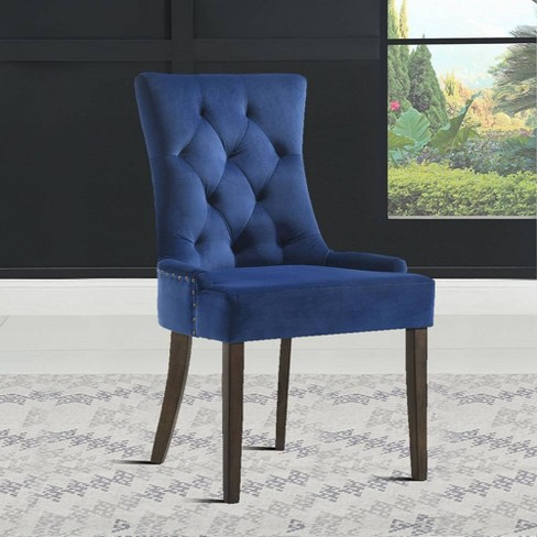 Blue velvet store chair target