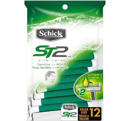 Schick ST2 Slim Twin Sensitive Men's Disposable Razors ...