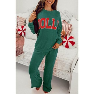 Jolly Corded Long Sleeve Top and Pockets Pants Set - 1 of 4