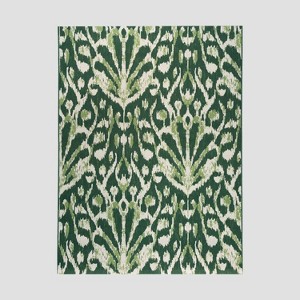 7'10"x10' Peacock Ikat Outdoor Rug Green - Threshold™ - 1 of 3