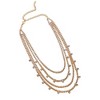 Women's Rhinestone Bling Multi-Strand Necklace - Crystal Silver - 2 of 4