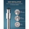 Cobbe 79" Shower Hose Extra Long, Handheld Shower Head Extension Hose Replacement with Gaskets & Sealing Tape, 304 Stainless Steel Hose, Chrome - 4 of 4