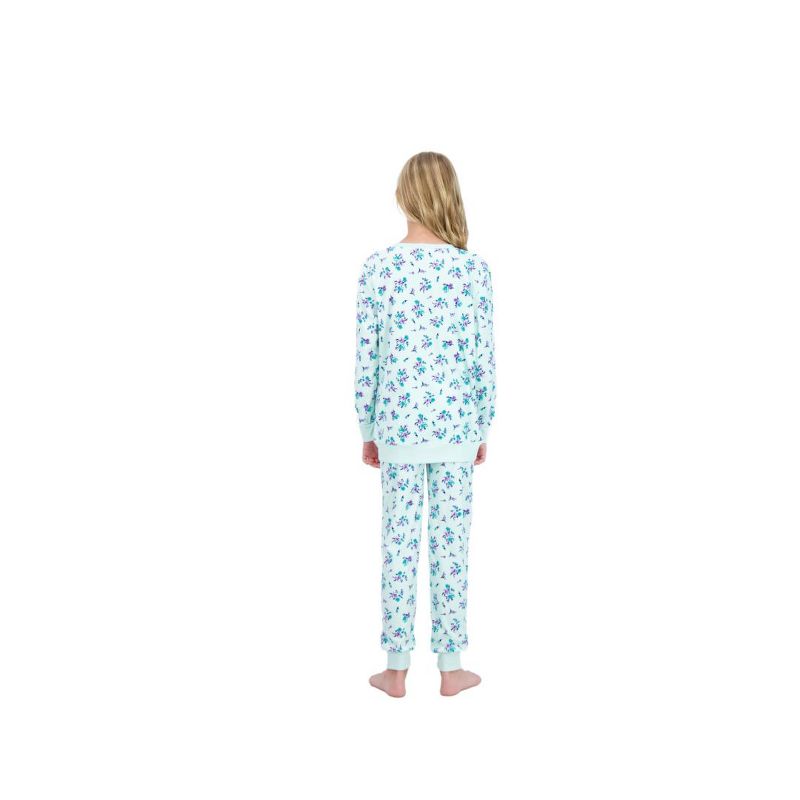 Sleep On It Girls 2-Piece Velour Pajama Pant Sleep Set, 5 of 7