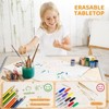 Karl Home Karl Home Wood Grain Table Kids Table & Chair Set With Adjustable Height in Gray - 4 of 4