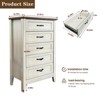 Chest of Dresser, Wood Vintage Dresser 5 Drawer, Tall Dresser for Closet, Dressers for Storage Organizer - 2 of 4