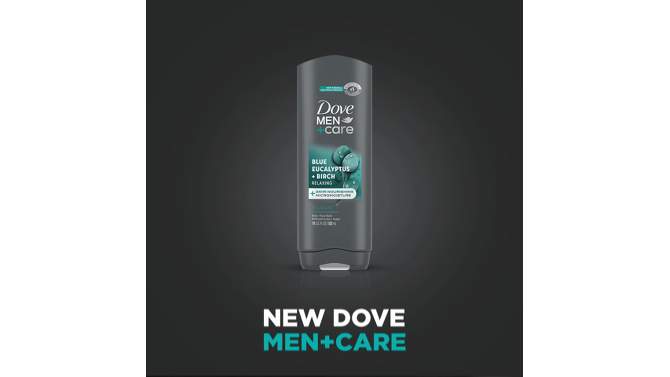 Dove Men+Care Blue Eucalyptus &#38; Birch Relax &#38; Uplift Body Wash Soap - 18 fl oz, 2 of 15, play video