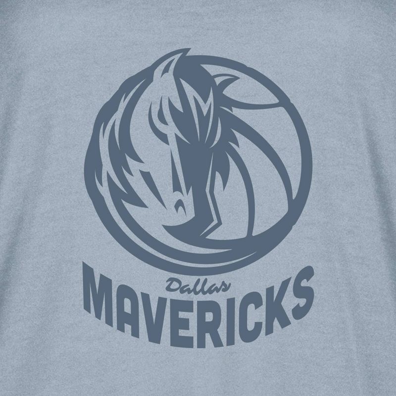 NBA Dallas Mavericks Women&#39;s Short Sleeve Vintage Logo Tonal Crew T-Shirt, 4 of 5