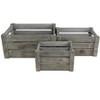 Cheungs Eudora Set of 3 Metal Accented Gray Crates - 3 of 4