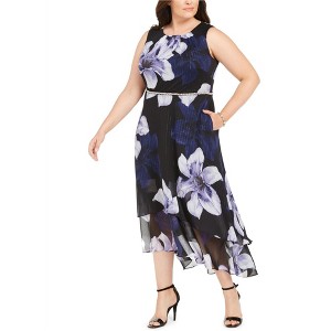 S.L. Fashions Womens Floral Fit & Flare Dress - 1 of 1