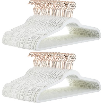 Paaaawaters Basics Slim Velvet, Non-Slip Suit Clothes Hangers, Pack of 100, Black