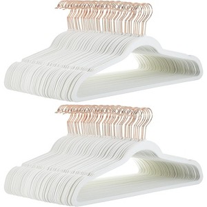 Paaaawaters Basics Slim Velvet, Non-Slip Suit Clothes Hangers, Pack of 100, Black - 1 of 4