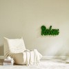PAGED Eco-Friendly Preserved Moss Metal Wall Art, Wrought Iron Frame Wall Decor, Dynamic Letter Arrangement Framed Wall Art for Living Room - 4 of 4