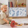 Sweet Jojo Designs Fabric Storage Toy Bin Botanical Blue and White Leaves - 2 of 4