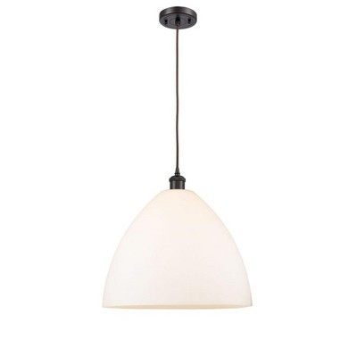 Bristol Glass - 1 Light Pendant In Industrial Style-18.75 Inches Tall and 16 Inches Wide