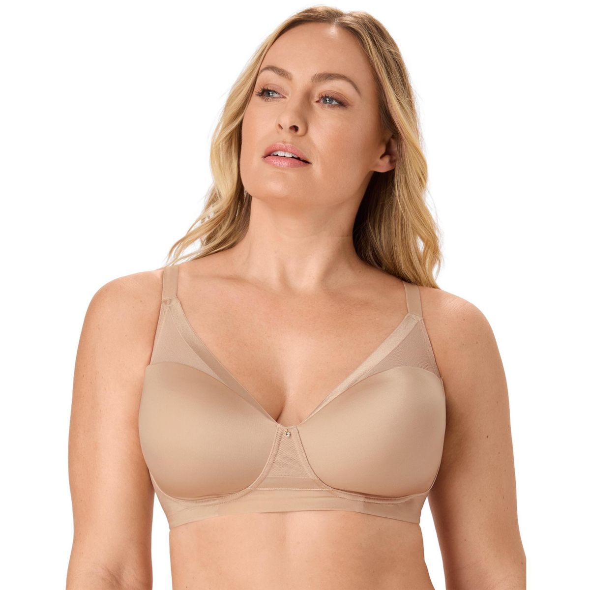 Bali Flawless Fit Women's Wireless Bra with Foam, T-Shirt Bra, Moisture Wicking