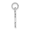 Black Bow Jewelry 14k White Gold, Hannah Collection, Mini Initial O Shamrock Key Charm - 2 of 4