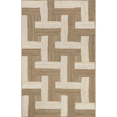 Nuloom Florentina Geometric Links Jute Indoor Area Rug