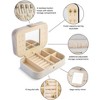 Benevolence LA Plush Velvet Travel Jewelry Box Organizer with Mirror - 3 of 4