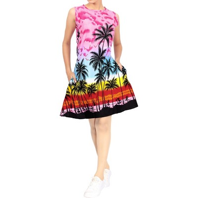 LA LEELA Women's Summer Loose Swimwear Vacation Beachwear Mini Dress Wrap Bathing Suit Cover Ups for Women