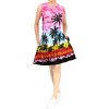 HAPPY BAY Women's Summer Loose Swimwear Vacation Beachwear Mini Dress Wrap Bathing Suit Cover Ups for Women 0-2 Pink Tree - 4 of 4