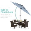 Best Choice Products 10ft 3-Tier Solar Patio Umbrella w/ 24 LED Lights, Tilt Adjustment, Easy Crank - 4 of 4