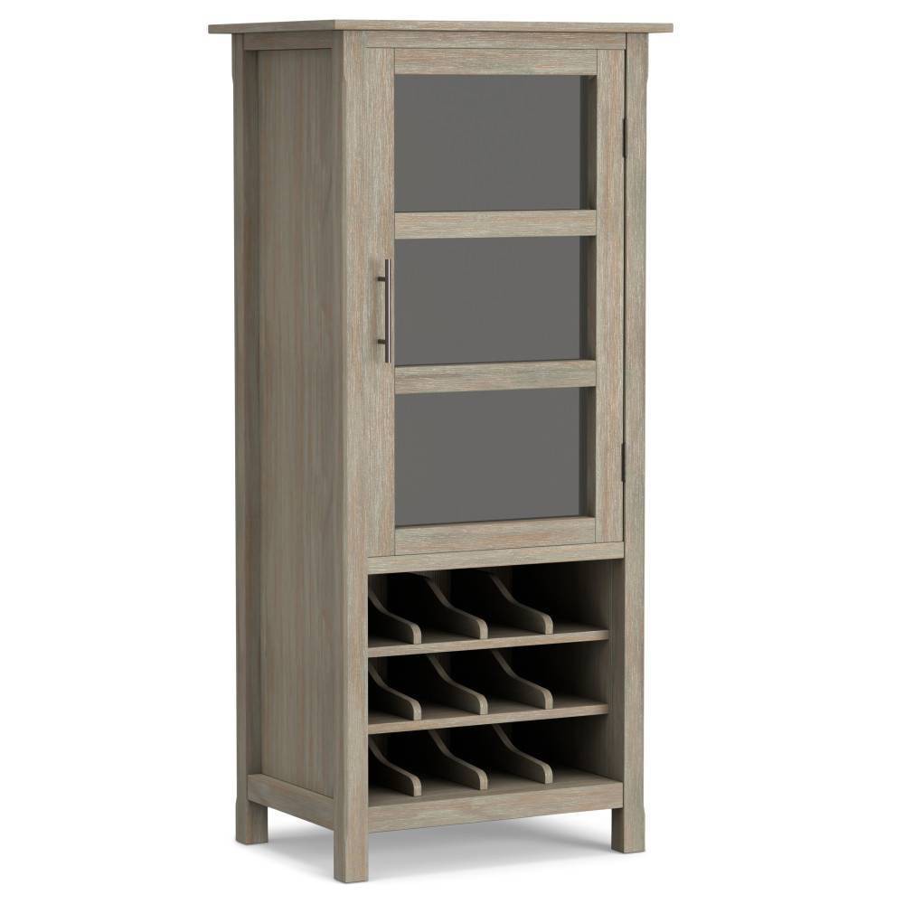 Franklin High Storage Wine Rack Cabinet Distressed Gray - WyndenHall