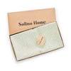 Solino Home Striped Linen Round Tablecloth | Narrow Stripe - 4 of 4
