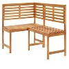 Patio Corner Bench 55.1" Solid Acacia Wood - 4 of 4