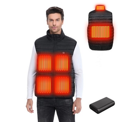 Hothugz Men's Heated Vest, 10000mAh Battery 12V Lightweight Warm Liner for Outdoor Winter Activities