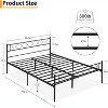 Metal Bed Frame with Under-Bed Storage - Noise-Free Design, 800lb Capacity, Heart-Twist Pattern, Industrial Style, Easy Assembly - 2 of 4