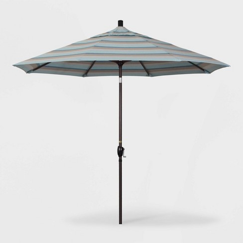 9 Pacific Trail Patio Umbrella Push Button Tilt Crank Lift Sunbrella Gateway Mist California Umbrella Target