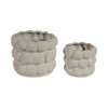 Sagebrook Home 2pc Defined Bubble Ceramic Indoor Outdoor Planter Pots White: Hand-Painted, Rust-Resistant, No Drainage Hole - 3 of 4