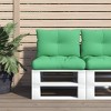 vidaXL Fabric Pallet Cushions Set of 2, Outdoor Patio Decorative Seat and Back Cushions in Vibrant Green Color - Durable Polyester Material - 2 of 4
