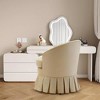 Mid Century Armchair, Modern Barrel Accent Chair, Comfy Upholstered Chair for Living Room, Vanity - 2 of 4