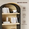 Bestier 76''Tall Arched 5-Tier Bookcase, Modern Shelving Unit with Durable MDF & Scratch-Resistant Finish for Living Room or Home Office,Black - 3 of 4