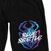 Blue Beetle Scarab Logo Men's Black Sleep Pajama Shorts - 2 of 4