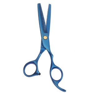 Unique Bargains Portable Thinning Scissors for Long Short Thick Hard Soft Hair for Men Women 6.69 Inch Length - 1 of 4