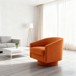 Dyonery Swivel Accent Chair Set of 1-Comfy Living Room Armchair No-Sag Foam,Swivel Accent Single Sofa for Bedroom Living Room,Office - 1 of 4