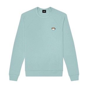 Dalix Cappuccino Embroidered Fleece Crewneck Long Sleeve Sweatshirt Mens - 1 of 4