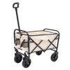 Minimeetall Extention Collapsible Foldable Wagon Cart Beach Wagon Heavy Duty Utility Cart Utility Wagon Grocery Cartcream - 2 of 4