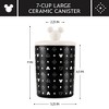 Disney Home Monochrome 7c Ceramic Canister Black: Stoneware Decorative Kitchen Container, Circular, 12x14 cm - 2 of 4