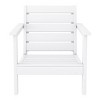 WestinTrends Avalon White Outdoor Modern HDPE Patio Club Chair with Deep Seat Cushions - 4 of 4
