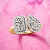 Ross-Simons 1.10 ct. t.w. Diamond Toi Et Moi Ring in 18kt Gold Over Sterling - 4 of 4