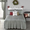 The Lakeside Collection Ticking Stripe Skirted Bedspread Ensemble - Full Bedspread - 2 of 3