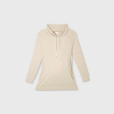 maternity cowl neck sweatshirt